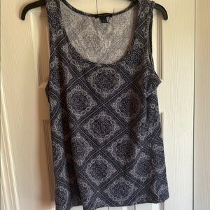 Patterned Tommy Sleeveless Top